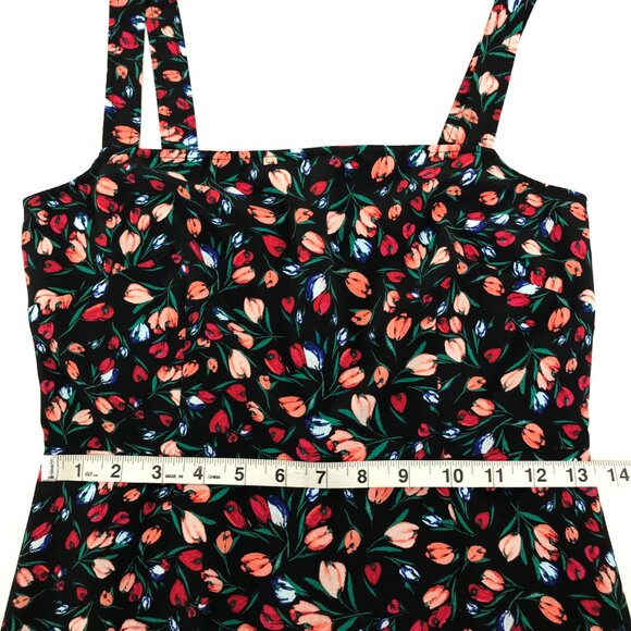 BP. Easy Tank Minidress Women's XS Black Tulip Floral Unlined Summer Casual - Picture 9 of 12